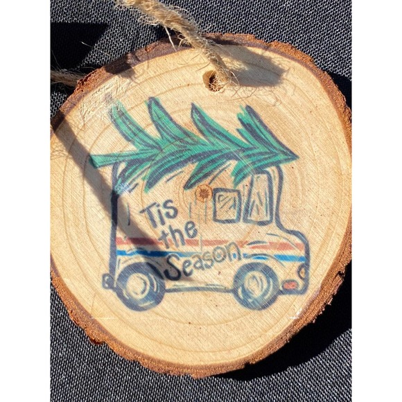 Handmade Mail Truck Christmas Ornament - Picture 2 of 2